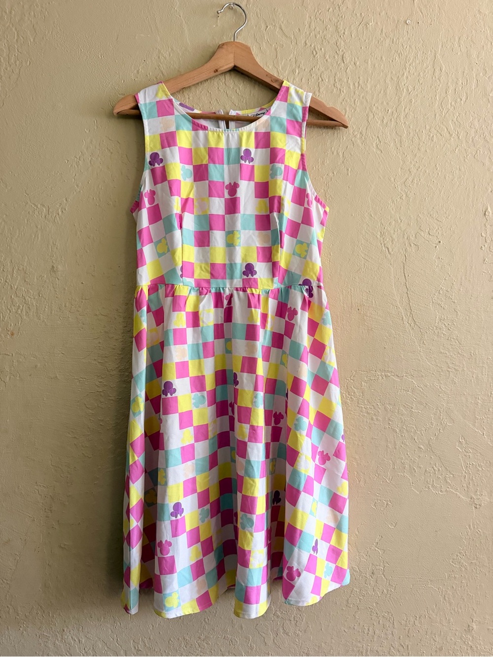 PatPat Pink, Yellow & Mint Check Sleeveless Midi Dress